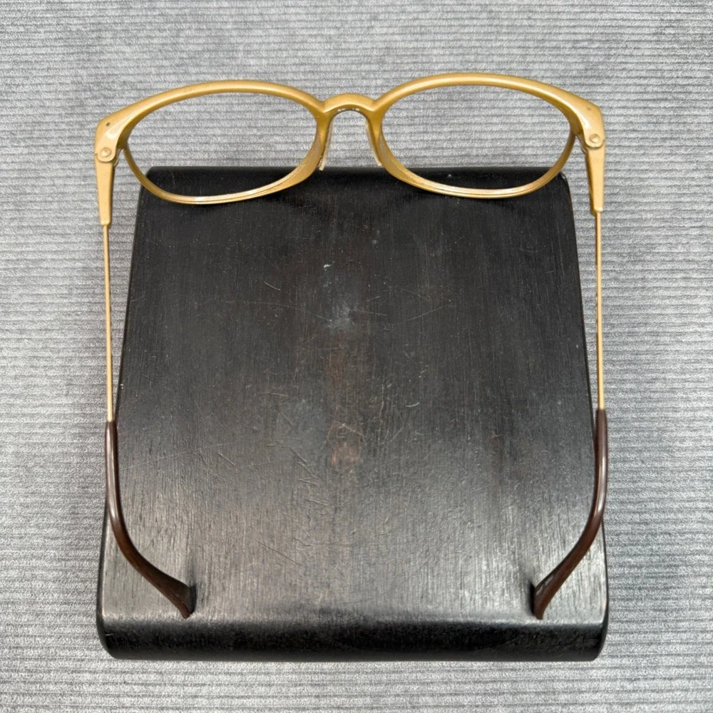 Carbonyl by Viva Vintage Round Gold Eyeglasses Frames Japan Mod 728 Col 044 140